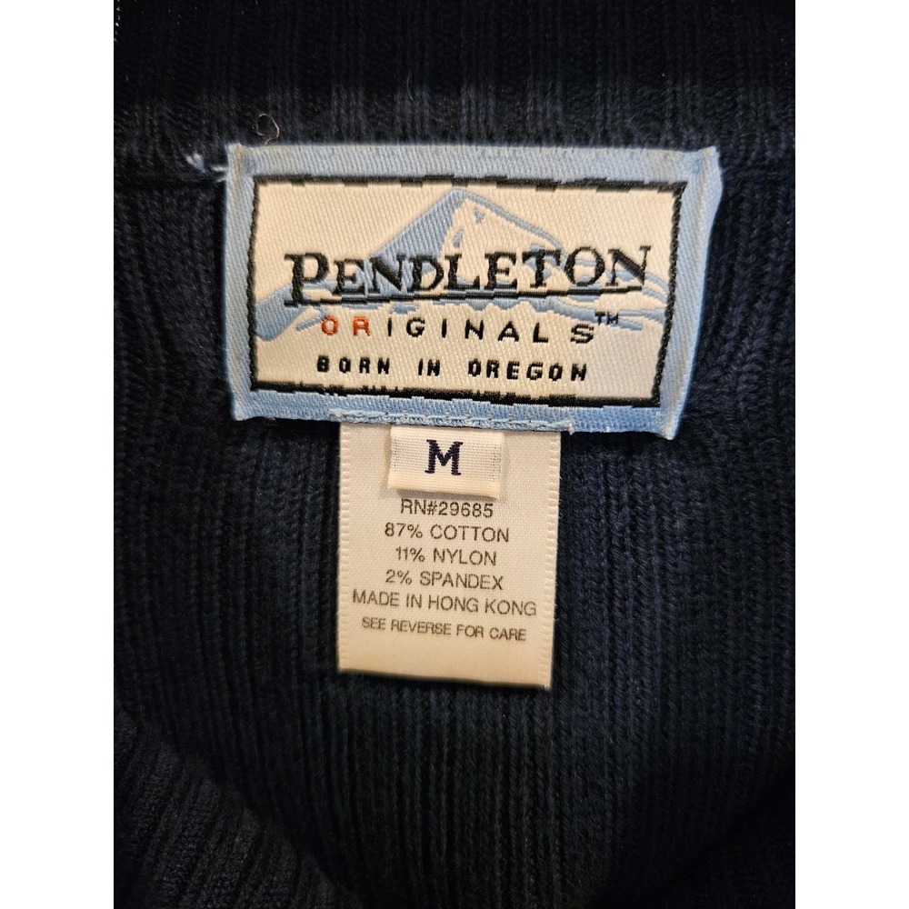 Pendleton Originals Women's Mock Neck Ribbed Knit Pullover Top Sweater - Picture 2 of 3